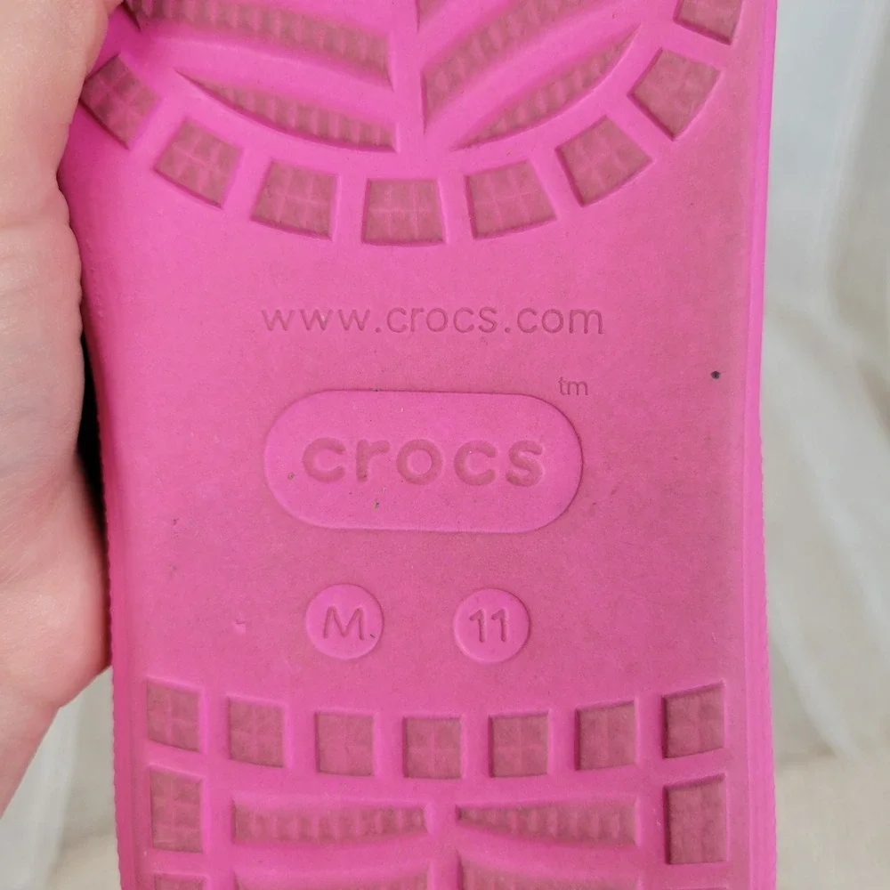 Crocs Classic Crush Sandals Hot Pink Size Men's 11
